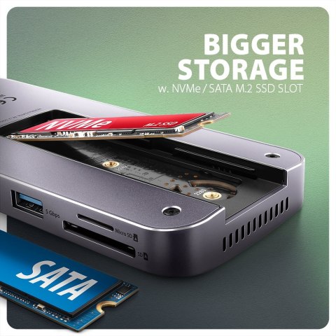 Hub USB-C AXAGON HMC-12GM2 12w1 10Gbps z HDMI 4K i czytnikiem kart