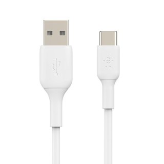 Kabel Belkin USB-C do USB-A 15 cm biały wytrzymały do ładowania
