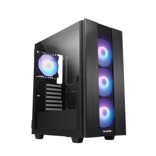 Obudowa Chieftec Hunter 2 Midi Tower 4xRGB USBC czarna z hartowanym szkłem