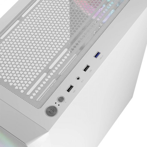 Obudowa Komputerowa Logic Portos ARGB Midi USB 3.0 Biała Gamingowa