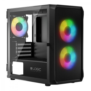 Obudowa komputerowa Logic Portos ARGB Mini Tower USB 3.0 Czarna