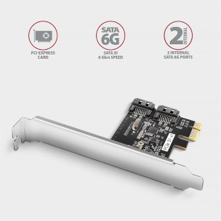 Kontroler AXAGON PCES-SJ2 PCIe 2x SATA 6G szybki niskoprofilowy
