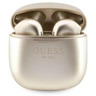 Słuchawki Bluetooth TWS GUESS GUTWST26PSD złote komfortowe z powerbankiem