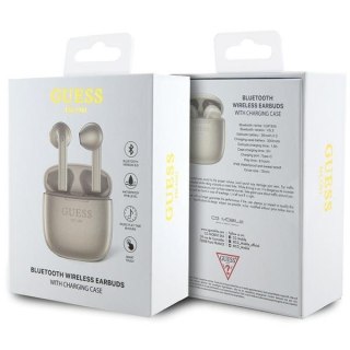 Słuchawki Bluetooth TWS GUESS GUTWST26PSD złote komfortowe z powerbankiem