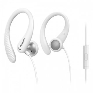 Słuchawki Philips TAA1105WT/00 sportowe douszne z mikrofonem IPX2