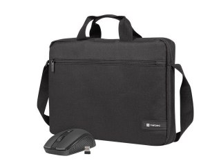 Torba Natec Wallaroo 2 do laptopa 15,6 cali z myszką bezprzewodową czarna