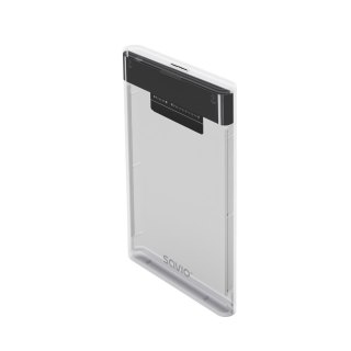 Obudowa zewnętrzna Savio AK-66 2.5 USB 3.0 transparentna na HDD SSD