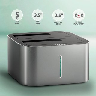 Stacja dokująca AXAGON ADSA-DC USB 3.2 Gen1 2x SATA SSD HDD klonowanie
