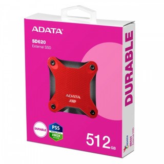 Dysk zewnętrzny SSD Adata SD620 512 GB szybki czerwony USB 3.2