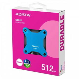Dysk zewnętrzny SSD Adata SD620 512GB szybki USB 3.2 niebieski