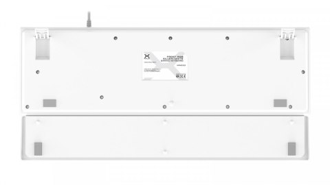 Klawiatura Krux Frost RGB srebrno-biała multimedialna ergonomiczna
