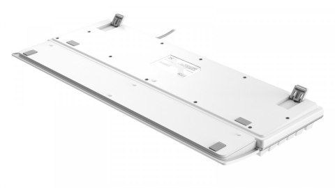 Klawiatura Krux Frost RGB srebrno-biała multimedialna ergonomiczna