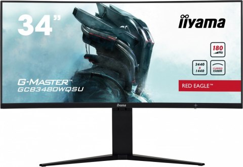 Monitor IIYAMA G-MASTER 34 cale GCB3480WQSU-B1 UWQHD 180Hz zakrzywiony VA