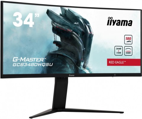 Monitor IIYAMA G-MASTER 34 cale GCB3480WQSU-B1 UWQHD 180Hz zakrzywiony VA