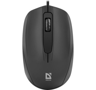 Mysz przewodowa optyczna Defender Alpha MB-507 1000 DPI czarna z wyciszonym klikiem