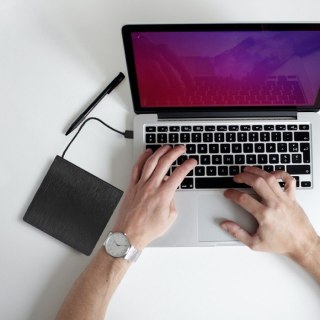 Nagrywarka DVD-RW Qoltec zewnętrzna USB 3.0 czarna kompaktowa