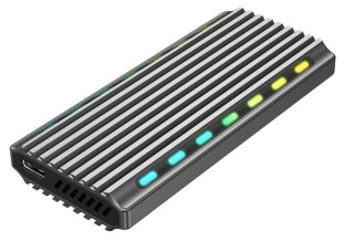 Obudowa Gembird M.2 NVMe LED RGB aluminiowa USB 3.1 10 Gb/s