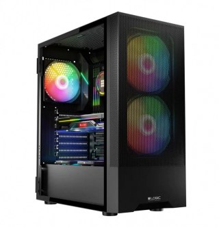 Obudowa komputerowa Logic Concept Arya ARGB Midi Tower czarna z wentylatorami