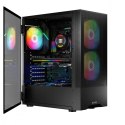 Obudowa komputerowa Logic Concept Arya ARGB Midi Tower czarna z wentylatorami