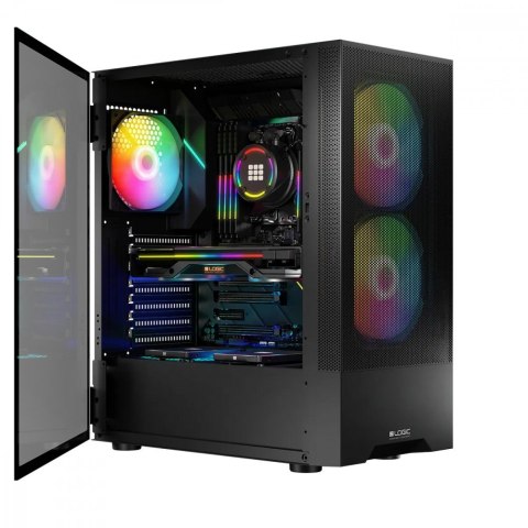 Obudowa komputerowa Logic Concept Arya ARGB Midi Tower czarna z wentylatorami