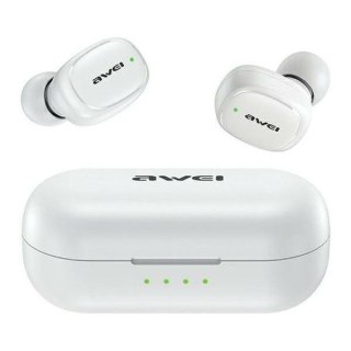 Słuchawki AWEI T13 Pro Bluetooth 5.1 TWS białe wodoodporne z etui