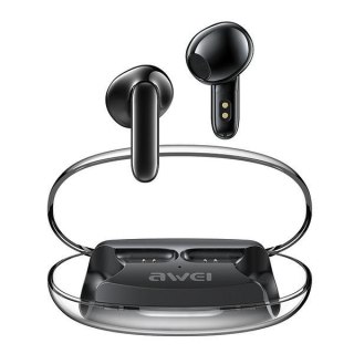 Słuchawki AWEI T85 Bluetooth 5.3 ENC TWS czarne douszne z etui