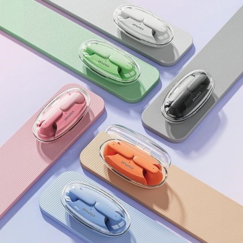 Słuchawki Bluetooth 5.3 AWEI T85 ENC TWS niebieskie z etui