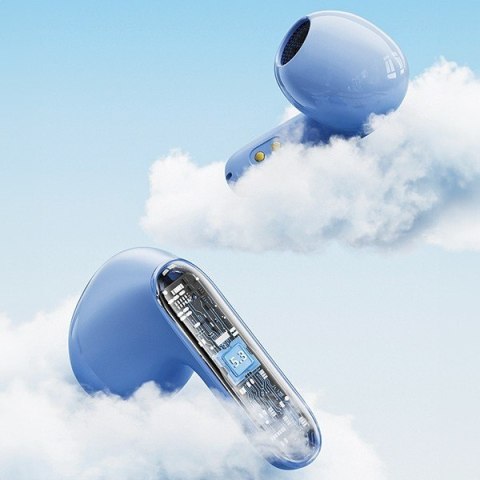 Słuchawki Bluetooth 5.3 AWEI T85 ENC TWS niebieskie z etui