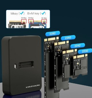 Stacja dokująca Gembird DD-U3M2 M.2 SATA NVME USB-C multifunkcyjna