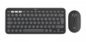 Zestaw klawiatura mysz Logitech Pebble Combo for Mac grafitowy
