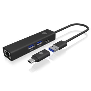 Hub IcyBox IB-HUB1439-LAN 4w1 USB-C USB-A LAN szybki