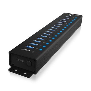 Hub IcyBox IB-HUB1717 17 portowy USB 3.2 Gen 1 z zasilaczem 96W