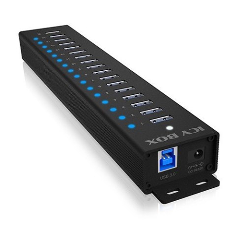 Hub IcyBox IB-HUB1717 17 portowy USB 3.2 Gen 1 z zasilaczem 96W