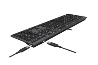 Klawiatura A4 Tech FStyler FX60H multimedialna z białym podświetleniem USB