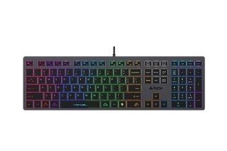 Klawiatura A4 Tech FStyler FX60H multimedialna podświetlana z USB