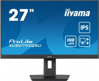 Monitor IIYAMA ProLite XUB2792QSU-B6 27 QHD IPS 100Hz slim z hubem USB