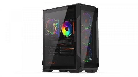 Obudowa Krux Heko ARGB Midi Tower z wentylatorami i filtrem przeciwkurzowym