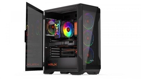Obudowa Krux Heko ARGB Midi Tower z wentylatorami i filtrem przeciwkurzowym