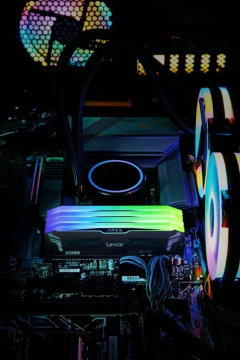 Pamięć DDR5 Lexar ARES RGB 32GB 6800MHz gaming z efektem świetlnym