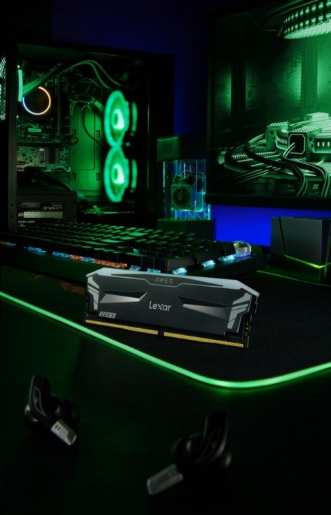 Pamięć DDR5 Lexar ARES RGB 32GB 6800MHz gaming z efektem świetlnym