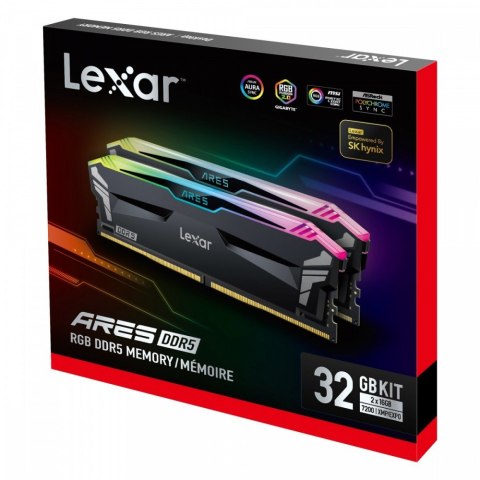 Pamięć DDR5 Lexar ARES RGB Gaming 32GB 7200MHz wydajna
