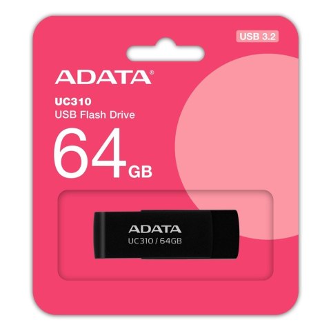 Pendrive Adata UC310 64GB USB 3.2 czarny przenośny stylowy