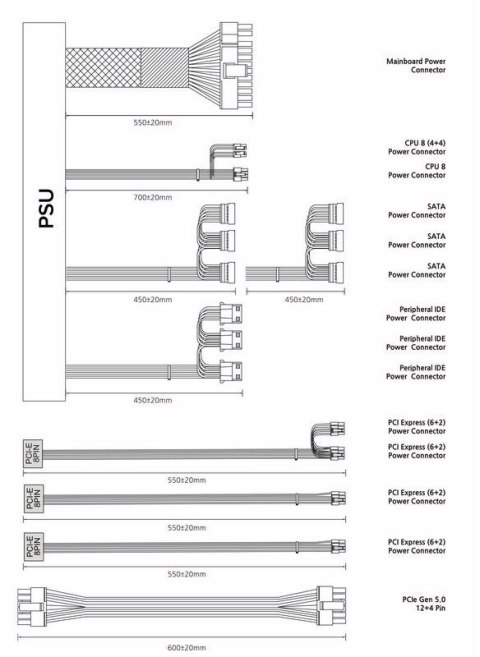 Zasilacz Zalman GigaMax III 850W 80 PLUS BRONZE półmodułowy ATX 3.0