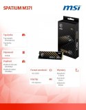 Dysk SSD MSI SPATIUM M371 500GB M.2 PCIe3 szybki wydajny