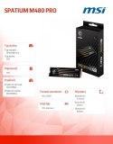 Dysk SSD MSI SPATIUM M480 PRO 1TB M.2 PCIe4 7400/6000MBs wydajny