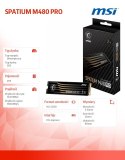 Dysk SSD MSI SPATIUM M480 PRO 2TB M.2 PCIe 7400MB/s wydajny