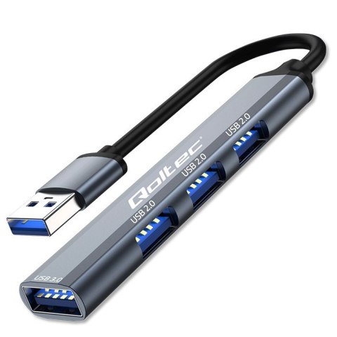 Hub USB Qoltec adapter 4w1 z USB 3.0 i 3 portami USB 2.0