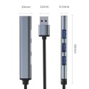 Hub USB Qoltec adapter 4w1 z USB 3.0 i 3 portami USB 2.0