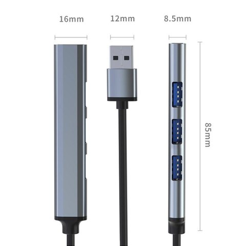 Hub USB Qoltec adapter 4w1 z USB 3.0 i 3 portami USB 2.0