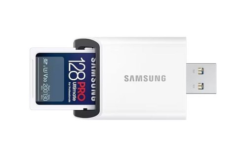 Karta pamięci SD Samsung PRO Ultimate 128GB 200MBs z czytnikiem USB